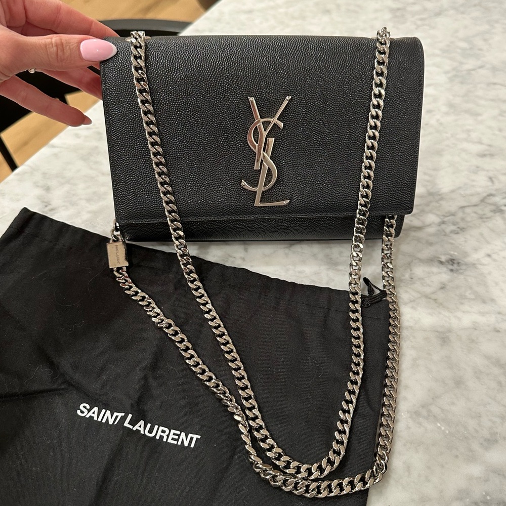 YSL Black Clutch/Cross body bag